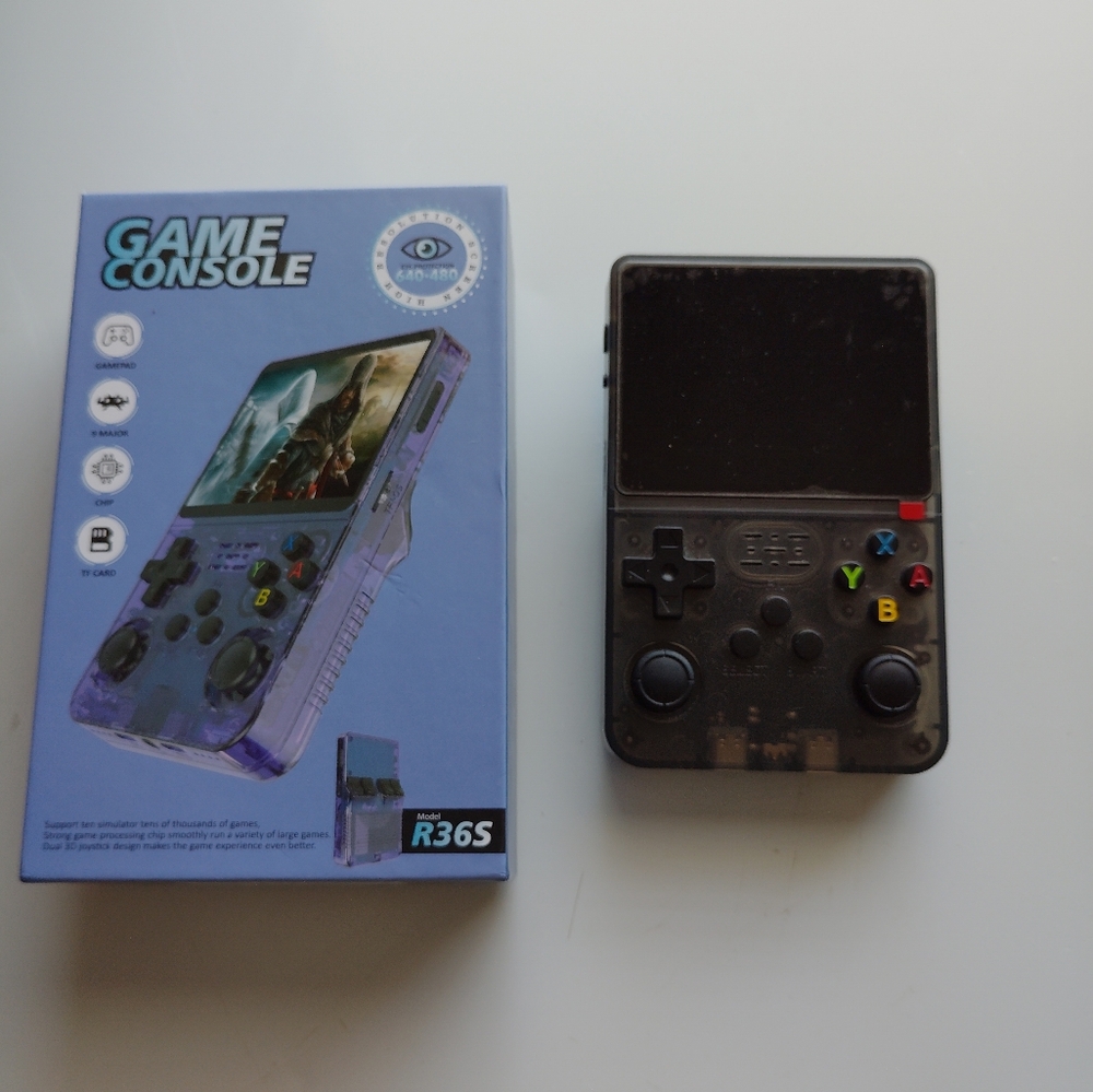 Transparent Black Handheld Game Console